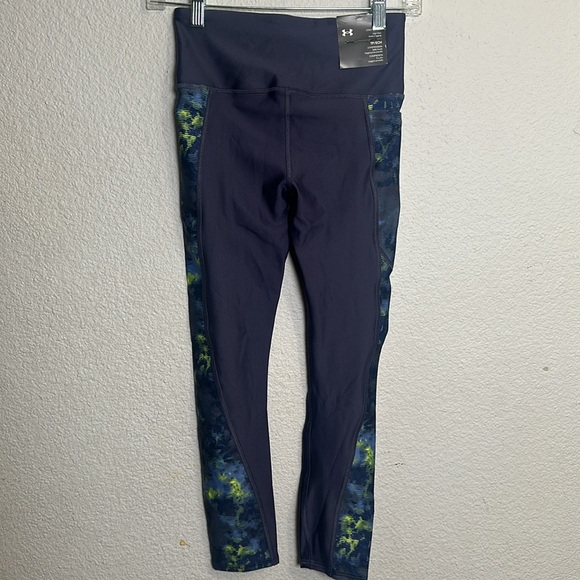 Under Armour Compression Ankle High Rise Legging Navy Womens Size XSmall NWT - Picture 5 of 13
